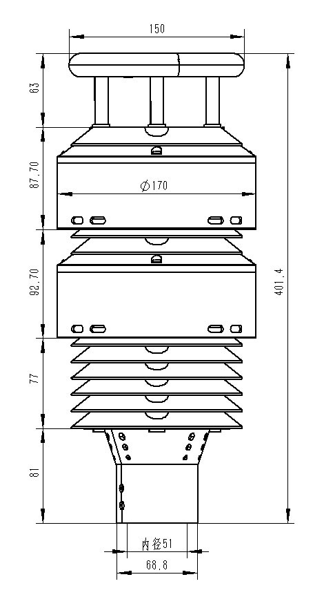 大气环境传感器产品尺寸图